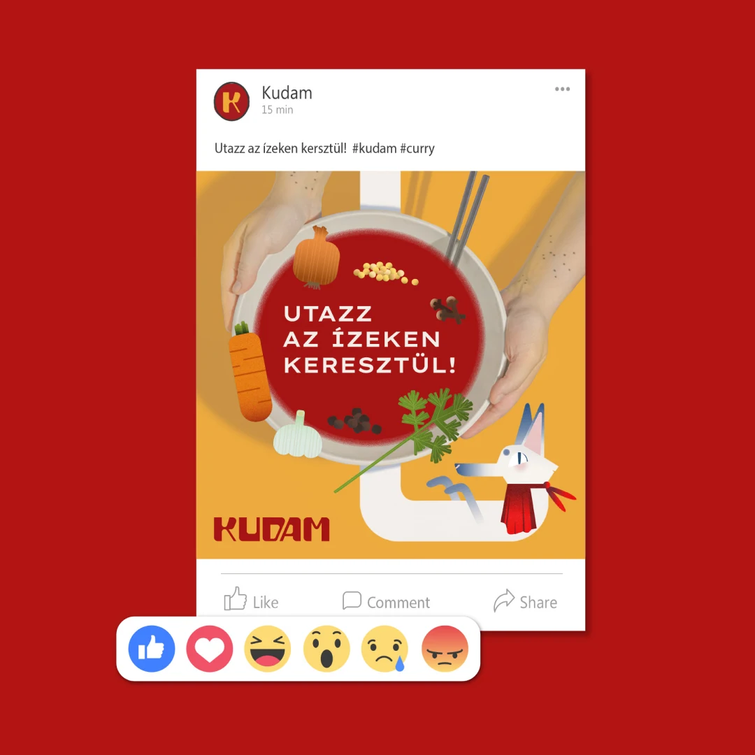 Lukács Andrea hallgatói arculatterve a Kudam Curry márkához