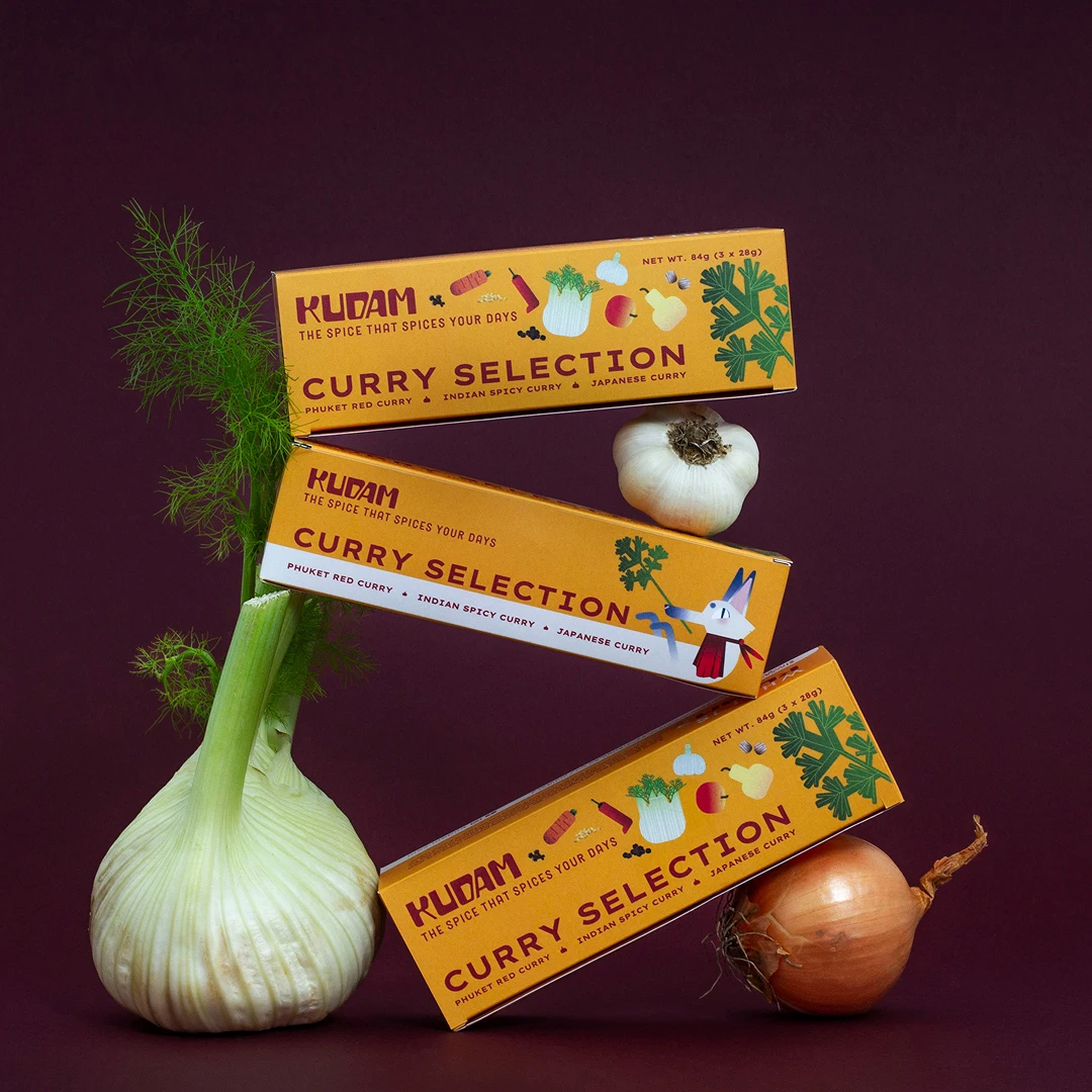 Lukács Andrea hallgatói arculatterve a Kudam Curry márkához