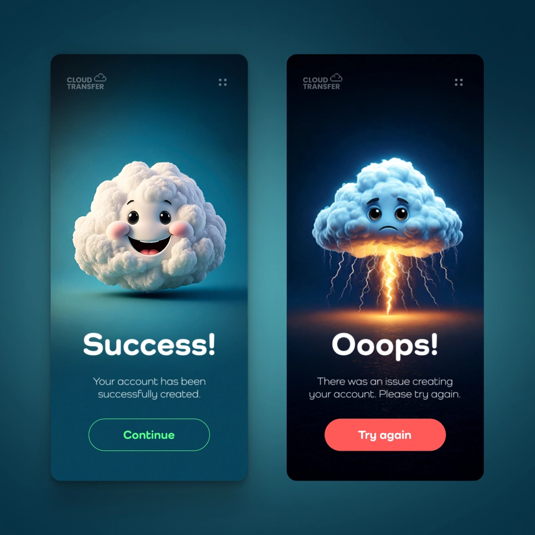 Daily UI feladat a UX/UI képzés hallgatói munkái közül