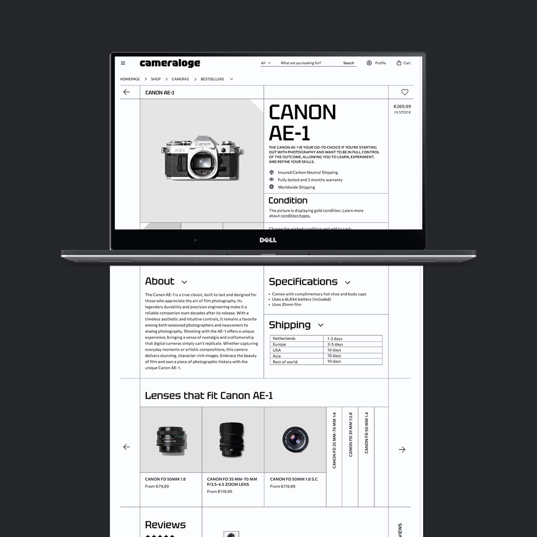 Ügynökségi együttműködés a Works. csapattal – UI design terv egy webshophoz, a UX/UI képzés hallgatói munkái közül.