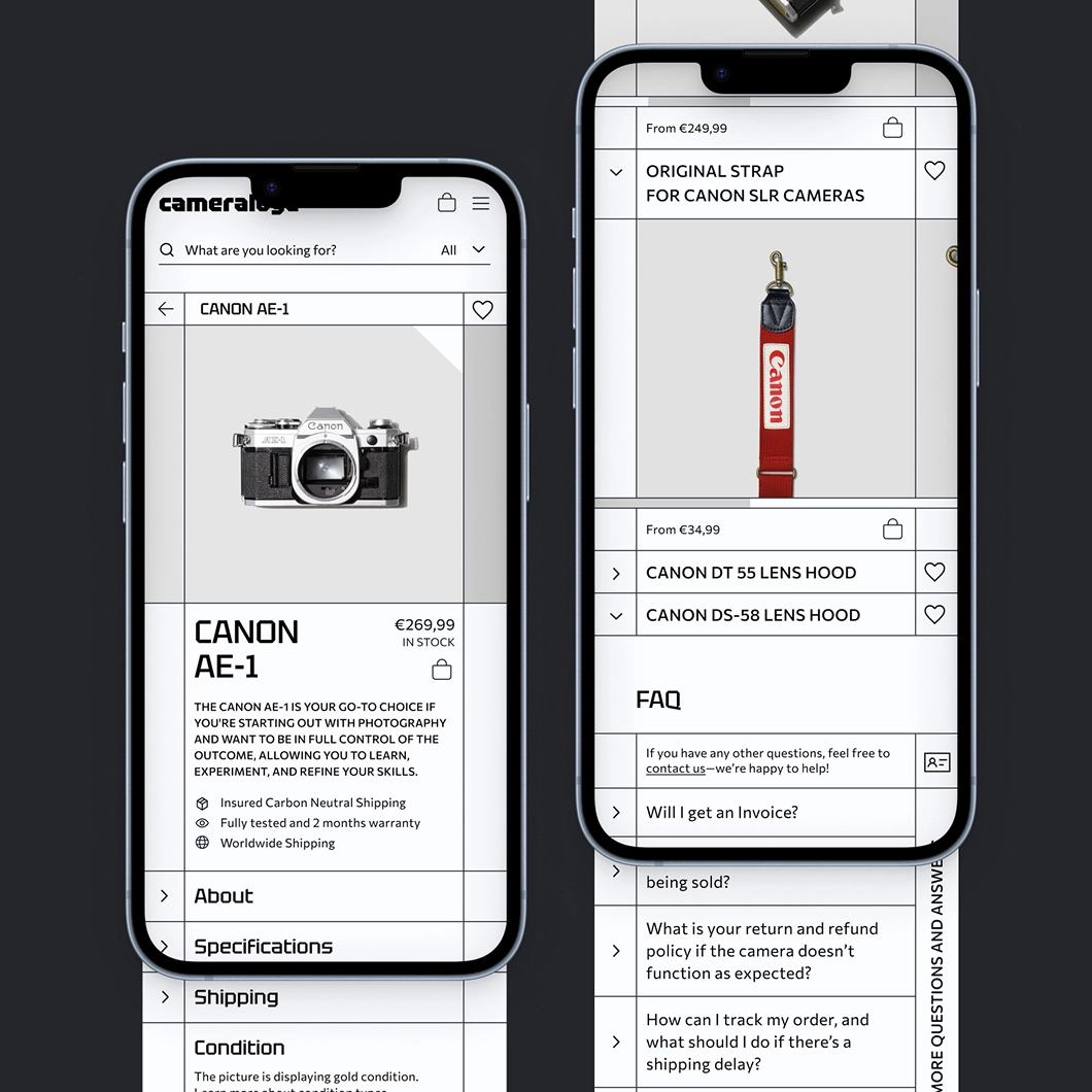 Ügynökségi együttműködés a Works. csapattal – UI design terv egy webshophoz, a UX/UI képzés hallgatói munkái közül.
