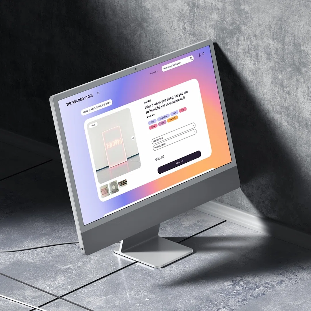 Ügynökségi együttműködés a Works. csapattal – UI design terv egy webshophoz, a UX/UI képzés hallgatói munkái közül.