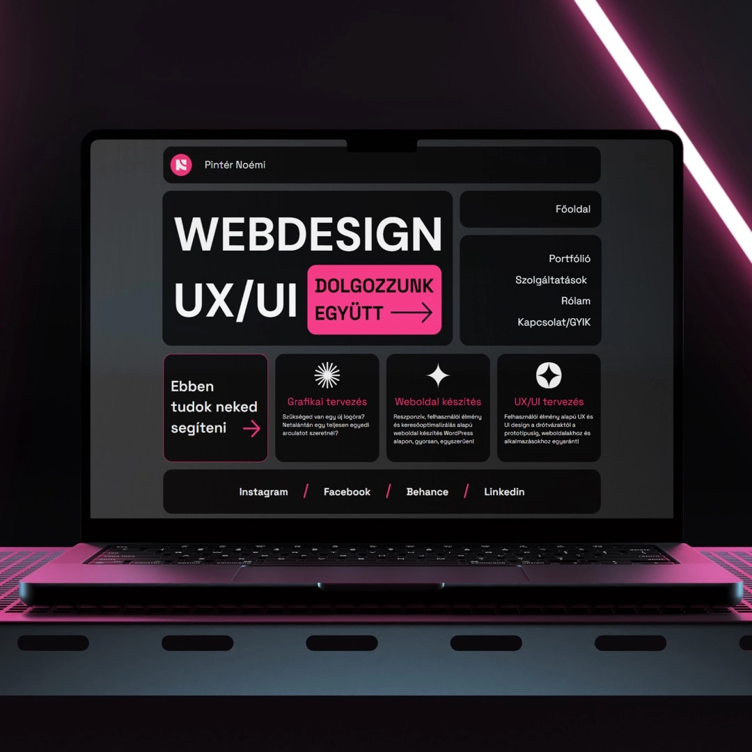Portfólióhonlap-tervek a UX/UI képzés hallgatói munkái közül
