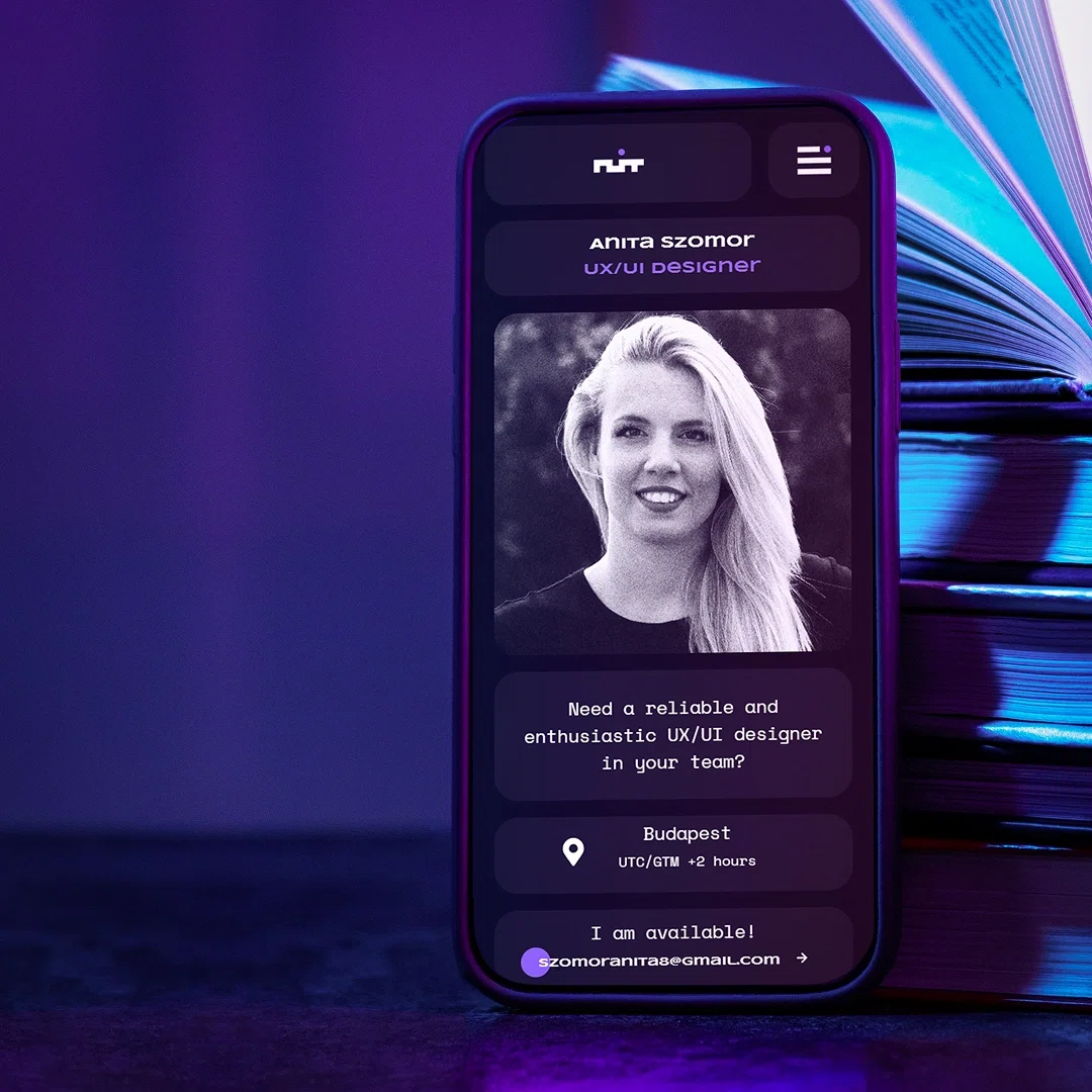 Portfólióhonlap-tervek a UX/UI képzés hallgatói munkái közül