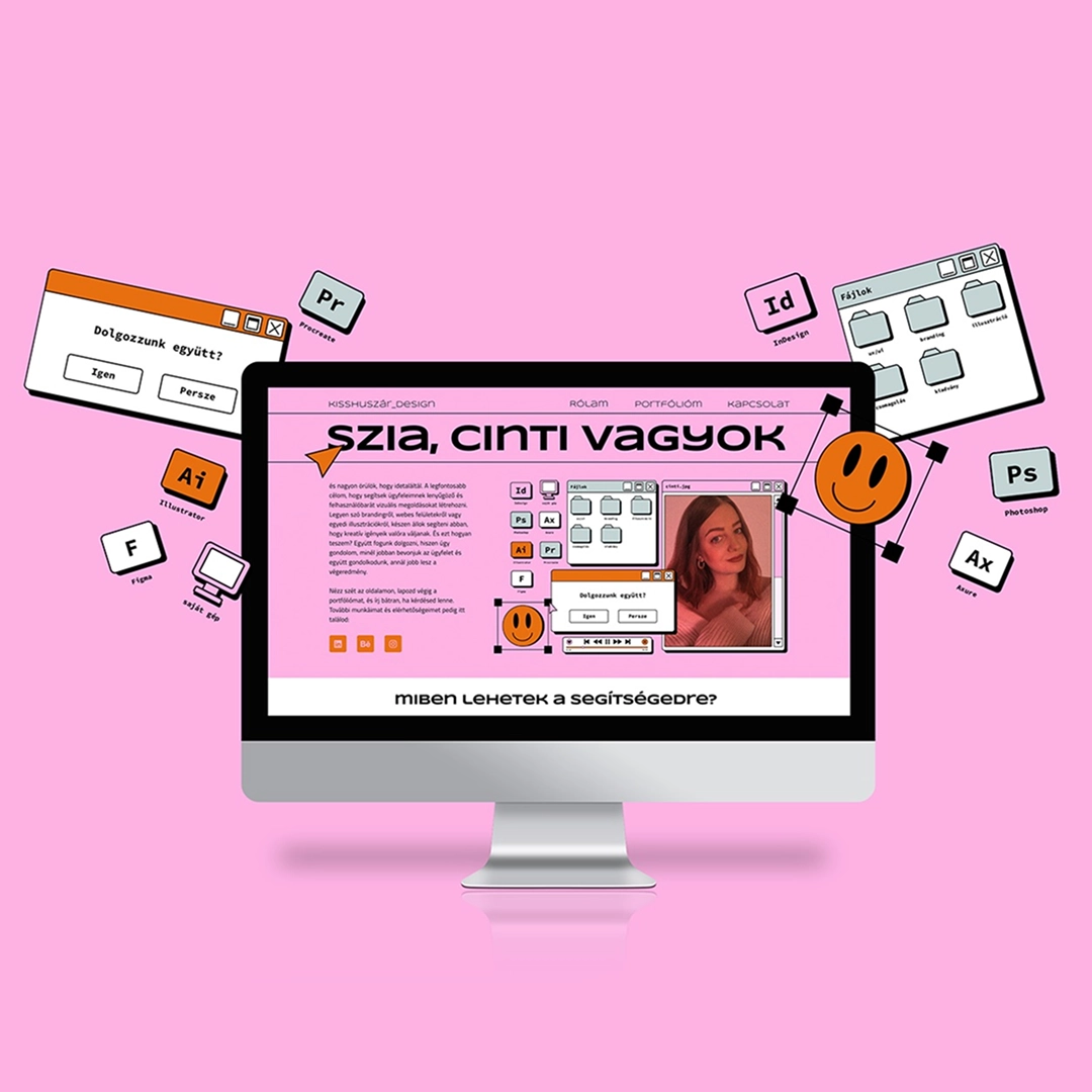 Portfólióhonlap-tervek a UX/UI képzés hallgatói munkái közül