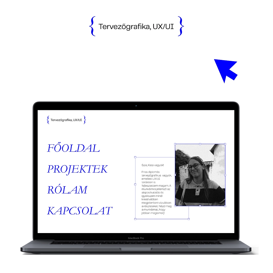 Portfólióhonlap-tervek a UX/UI képzés hallgatói munkái közül