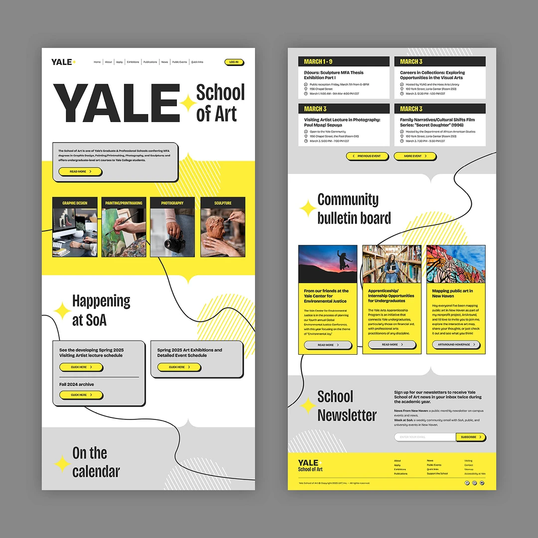 Honlap-redesign tervek a UX/UI képzés hallgatói munkái közül