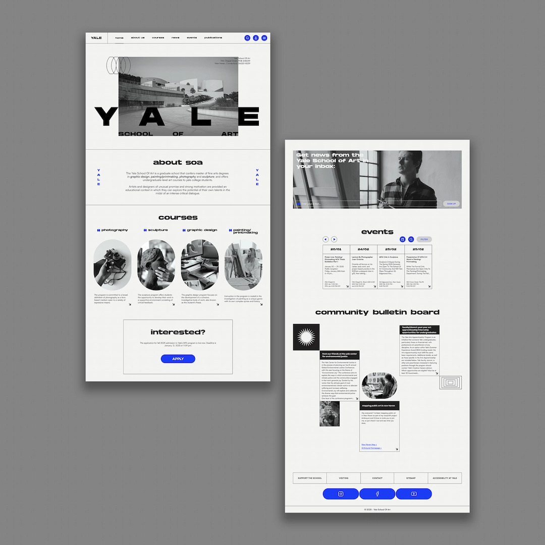 Honlap-redesign tervek a UX/UI képzés hallgatói munkái közül
