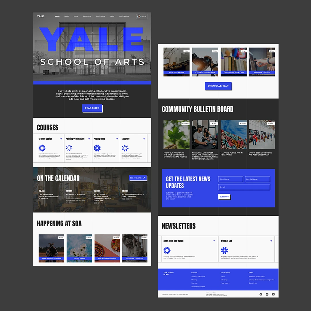 Honlap-redesign tervek a UX/UI képzés hallgatói munkái közül