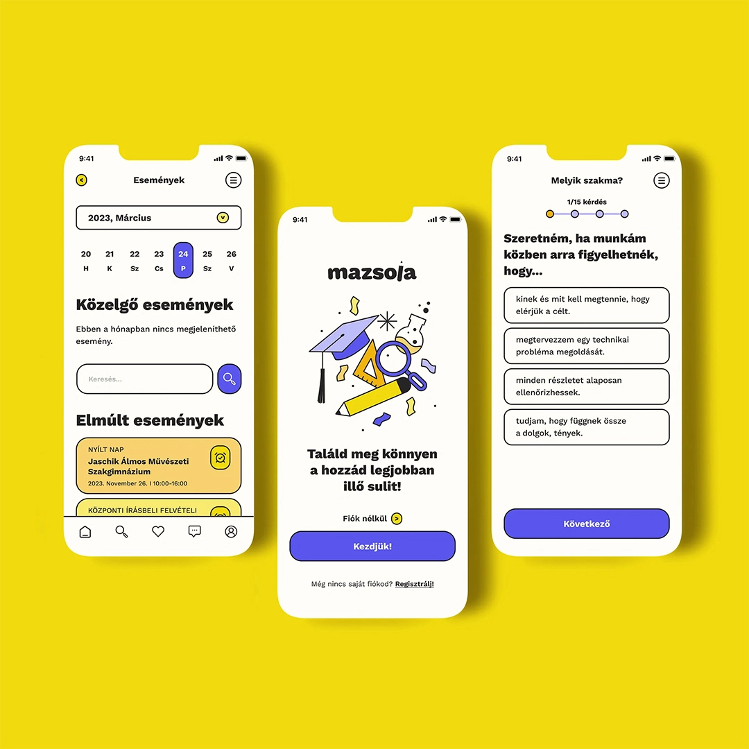 Lőrincz Zita applikációterve a UX/UI Képzésről