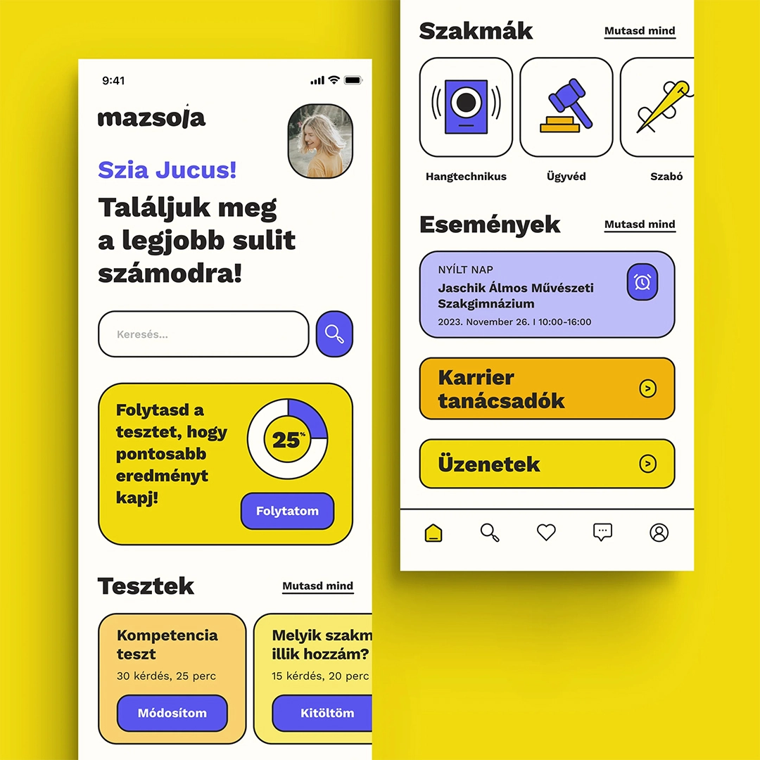 Lőrincz Zita applikációterve a UX/UI Képzésről