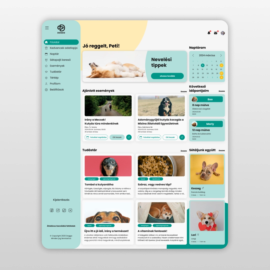 Pintér Noémi applikációterve a UX/UI Képzésről