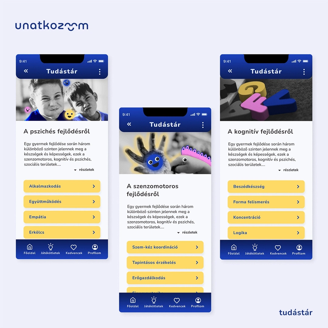 Romhányi Henriett applikációterve a UX/UI Képzésről