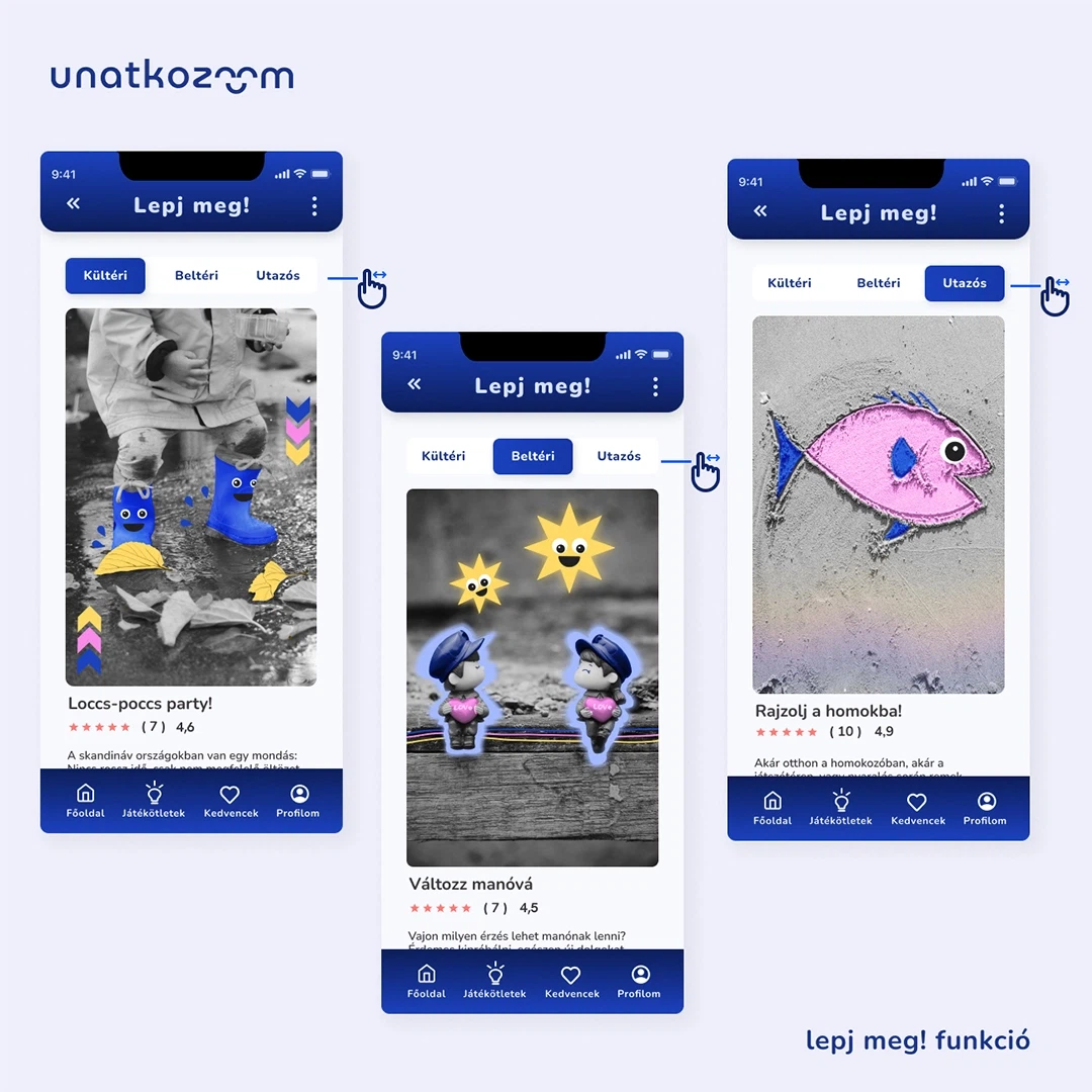 Romhányi Henriett applikációterve a UX/UI Képzésről
