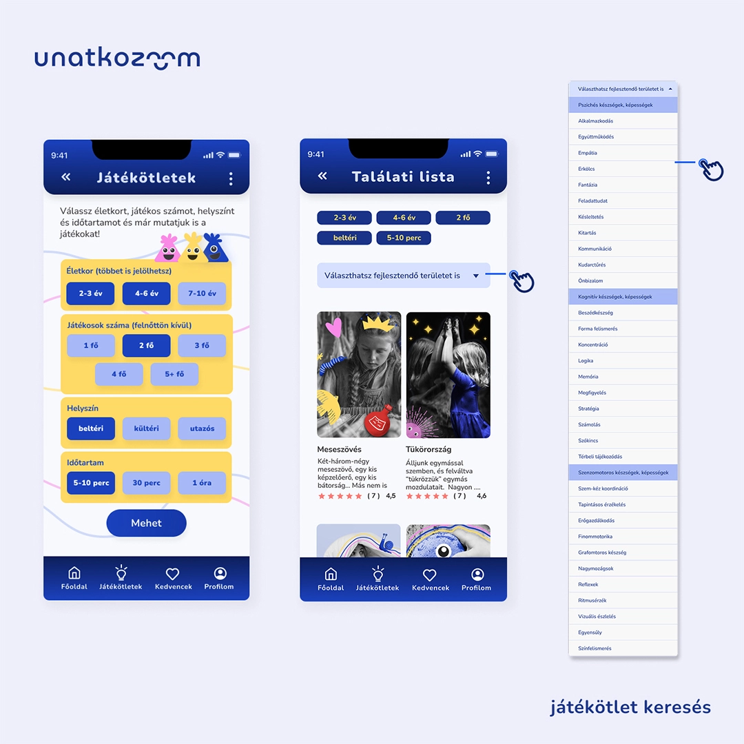 Romhányi Henriett applikációterve a UX/UI Képzésről